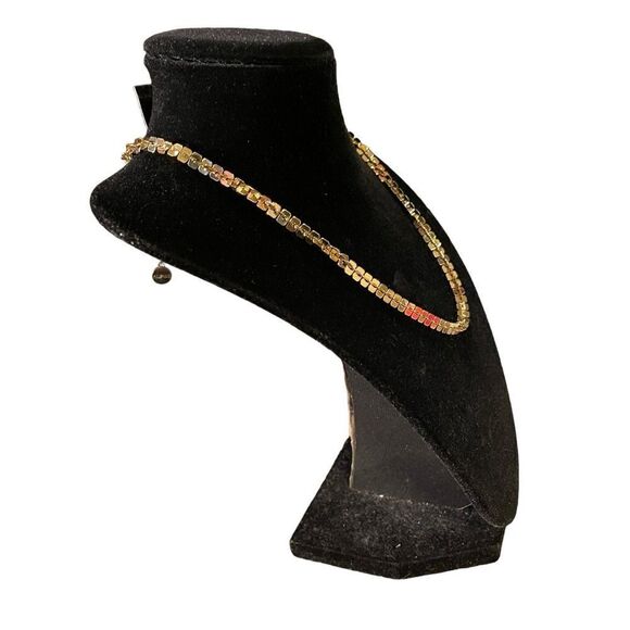 NWT Alfani Gold-Tone Square Link Collar Necklace, 17" + 2" Extender - Picture 2 of 5